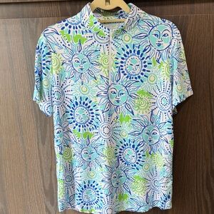 IBKUL Women’s Sun Motif Zip Beach/Summer Top, SPF 50, Medium/Large